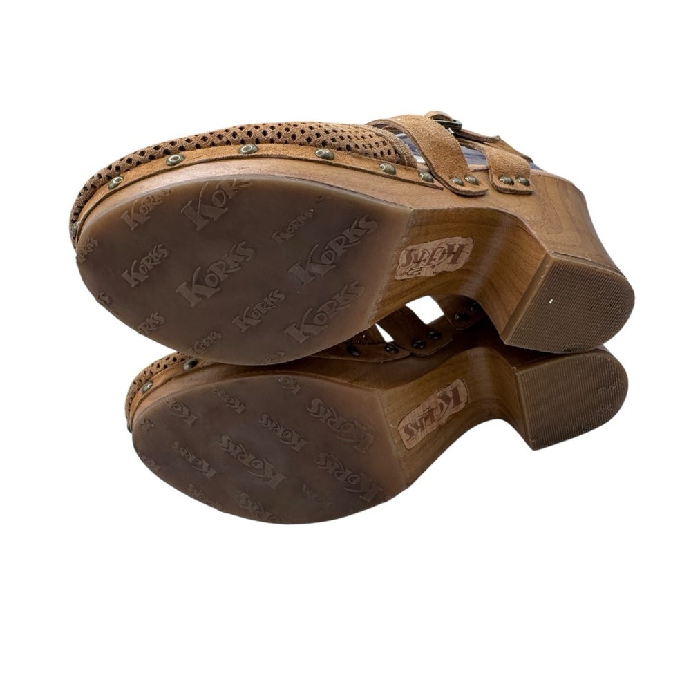 Korks Women's Brown Suede X-Strap Sandals - Size - Picture 9 of 13